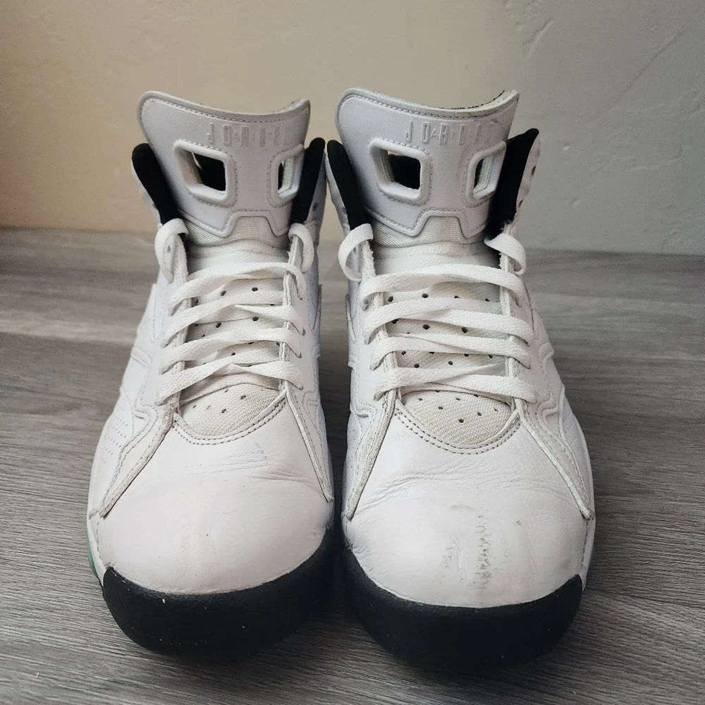 Nike Air Jordan MVP White‎ Green Black Size 9 Jumpman Leather Basketball Unisex